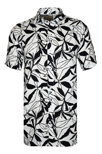 Camisa Manga Corta Fibrana Hawaiana Oversize Z-import Style