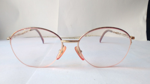 Lente Óptico Dior 2894 Semi Aire Gold Pink Oval Austria 51mm