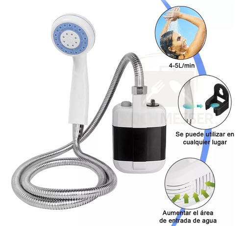 Pack X2 Ducha Portátil Para Camping Recargable Al Aire Libre