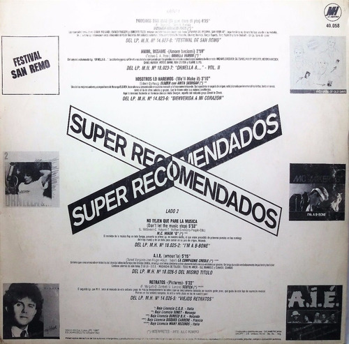 Super Recomendados Vol 6 Interpretes Varios 1987 Lp 