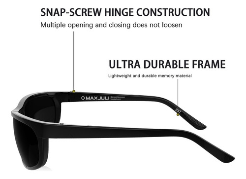 Maxjuli Xl Z87 Super Oscuro Gafas De Sol Para Hombres Z8807
