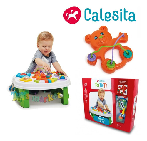 Imagen 3 de 9 de Smart Table Calesita Mesa Didáctica Musical Encastres Bebe