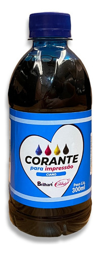 Tinta Comestível Para Impressora Papel Arroz 300ml Tinta Ciano