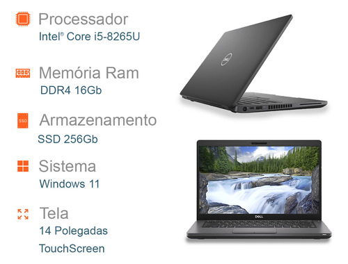 Notebook Dell Touchscreen Intel Core I5 16gb Ram Ssd 256gb (Recondicionado)
