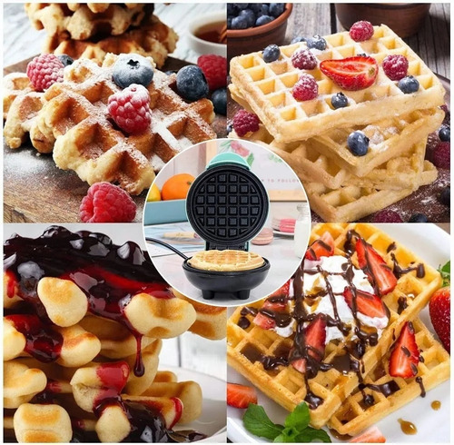 Máquina Pequeña Para Hacer Waffles Para Desayunos Redonda novaka Adecuado para el hogar