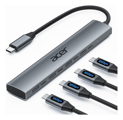 Acer Usb C Hub, 10gbps Type C Splitter With 4 Usbc 3.2 Po...
