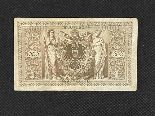 Imagen 3 de 4 de Alemania - 1000 Marks - Año 1910 - P #45 - Sello Verde