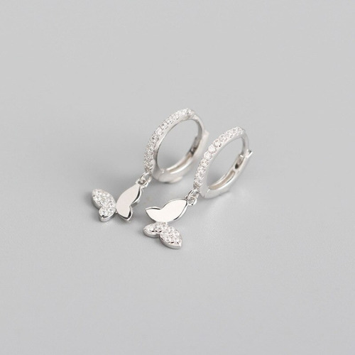 Aros Mariposa Strass Zircon Brillo Fiesta Mariposas