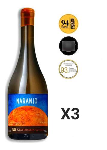 Vino Naranjo Premium Maturana Wines 3 Unidades De 750ml