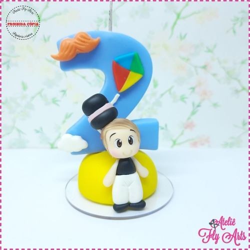 Imagem 3 de 3 de Velas Decoradas Personalizado Biscuit Vela Aniversario