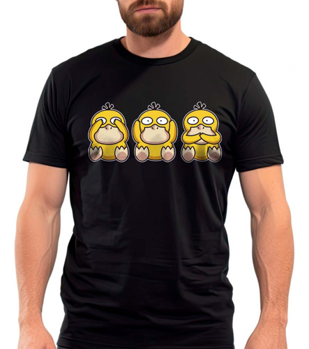 Playera Psyduck No Veo, No Escucho No Hablo Pokemon