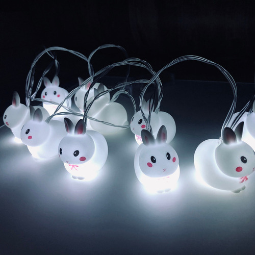 Hu Cadena Luces Led H Con Forma Conejito Pascua,10