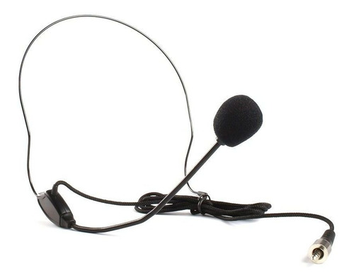 Microfone Sem Fio Vhf Headset Auricular Lapela Vh01 Hl Lyco Cor Preto