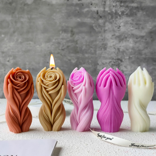 Molde De Resina Para Velas Flores Silicona Onda Jh-flower-5222