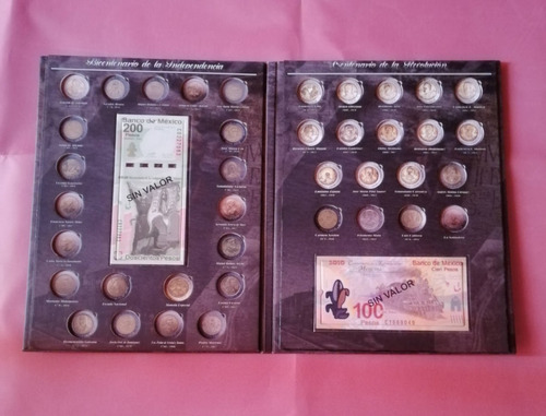 Imagen 9 de 10 de Album Para Monedas De $5 Bicentenario Y Centenario!!