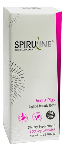 Spirulina Venos Plus 100 Caps Con Centella Asiatica Y Ginkgo