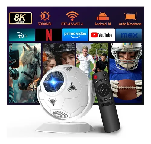 Projetor Magcubic HY300F Portátil Smart Android 14 com Wi-Fi 6 e 300 ANSI Lumens - R$ 209,13