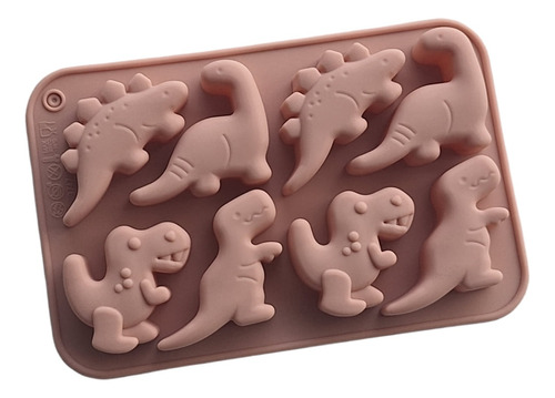 * Molde Silicon 8 Dinosaurios T Rex Jabon Fondant Yeso Choco