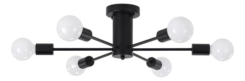 Candelabro Negro Para Comedor, Montaje En Techo, Tipo Living