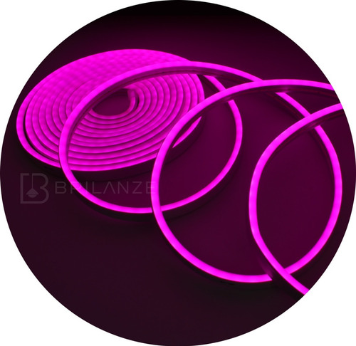 Mangueira Led Neon 12v Roxo 5 Metros 12mm Plug P4 Flex