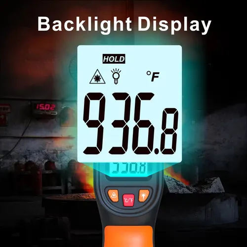 Termometro Digital Infrarrojo Industrial Laser -50° | 600°c