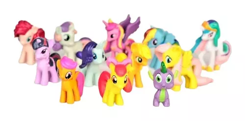 Kit C/12 Personagens My Little Pony Miniaturas Colecionáveis