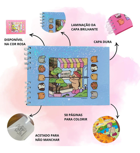 Cx Libro For Colorear De Tapa Dura De Lujo Bobbie Goods, 50