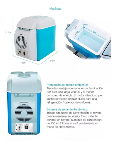 Imagen 10 de 10 de Conservadora 12v Frio Calor 7.5 Lts Iael Ve-006