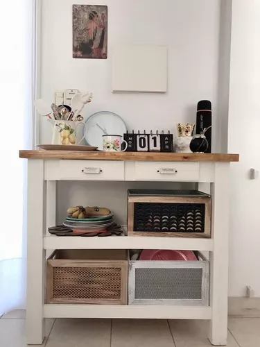 Mesa Auxiliar De Arrime Isla De Cocina En Madera Miagala