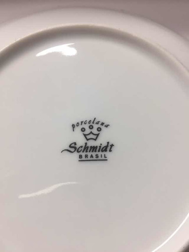 Imagem 3 de 3 de 1 Pires De Chá Para Reposição, Branco Friso Prata Schimidt
