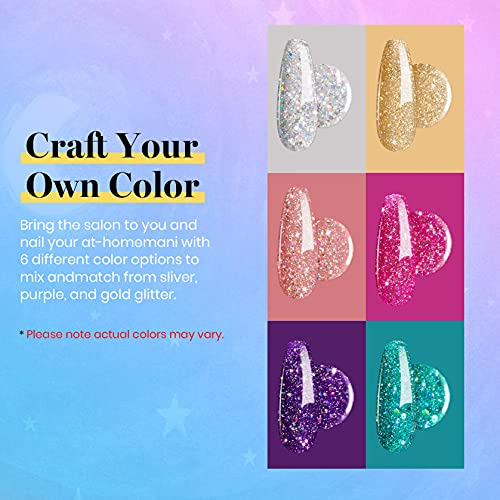 Esmalte De Uñas Secado Uv Edicion Boujee Glitter 6 Colores