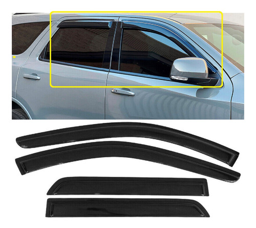 Bota Aguas Deflectores De Ventana Dodge Durango 2011 - 2016 Negro