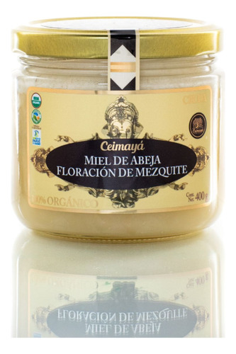 Miel Floracion Mezquite Ceimaya 400g Organica Cruda Frasco