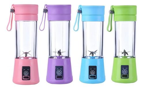 Mini Liquidificador Portátil Usb Com 6 Laminas De Aço 380ml
