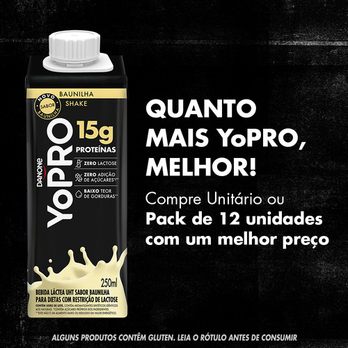 Yopro Bebida Láctea Uht Baunilha 15g De Proteínas 250ml