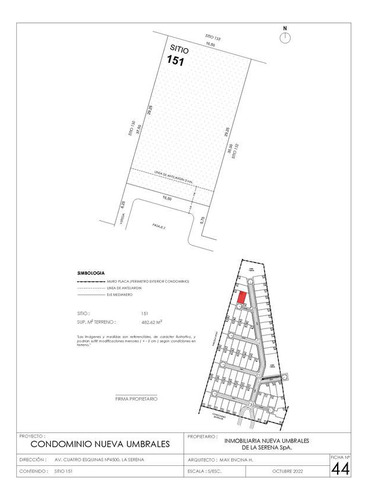 Sitio Venta (autoconstrucción) Condominio Umbrales La Serena
