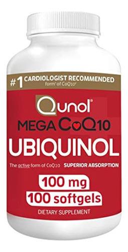 Qunol Mega Ubiquinol Coq10 100mg, Absorción Superior, Agua P