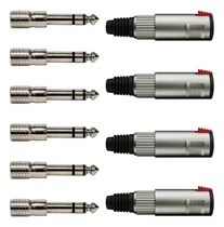 Comprar Kit 4 Plug P10 Fêmea Linha + 6 Adaptador P2 X P10 Wireconex