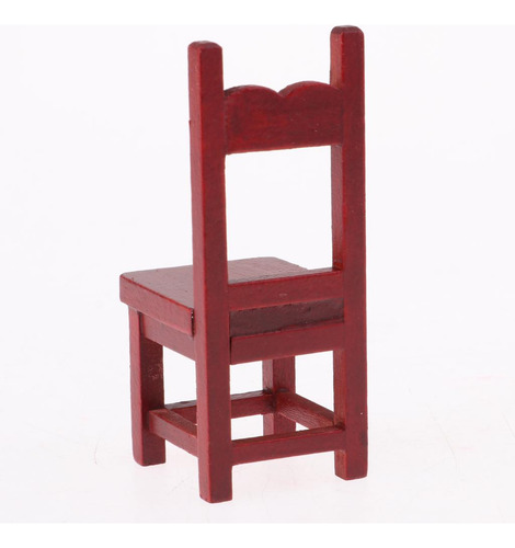2 Banco De Silla De Taburete De Roja En Miniatura Para 1/12