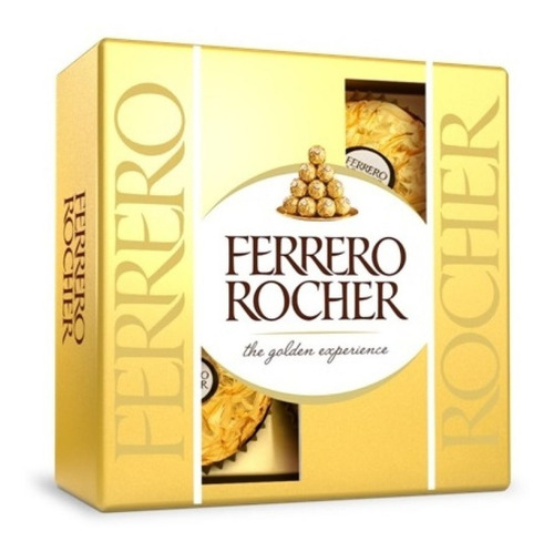 Imagen 1 de 2 de Chocolate Ferrero Rocher Caja De 4 Bombones