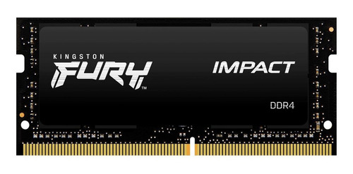 Imagen 1 de 2 de Memoria RAM Fury Impact DDR4 gamer color negro  8GB 1 Kingston KF432S20IB/8