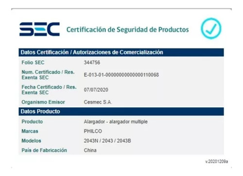 Extension Escritorio Philco 220v + 2 Usb 1 Usb-c