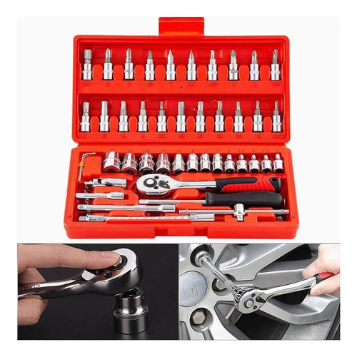 Autocle Juego De Herramientas Mecanica Dados Acerokit 46pcs