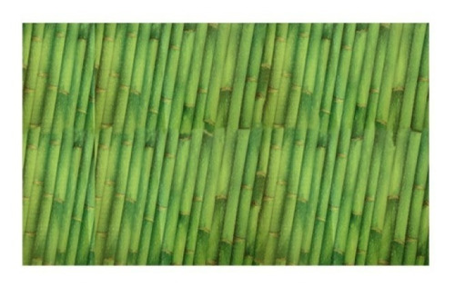 Mantel Verde Pvc Hule Cañas De Bamboo 1,40 X 2 M