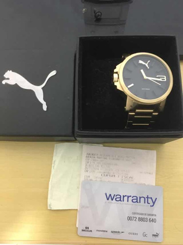 Relógio Puma 96216gppmda5 54mm Dourado