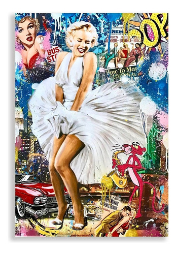 Canvas | Mega Cuadro Decorativo | Marilyn Monroe | 90x60 Color Marilyn 2