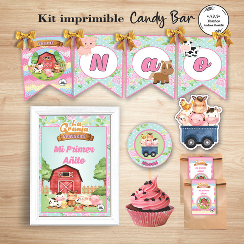Kit Imprimible Animales De La Granja Personalizado