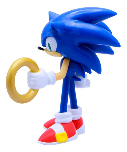 Boneco Sonic Articulado The Hedgehog Esmeralda Anel Filme 3