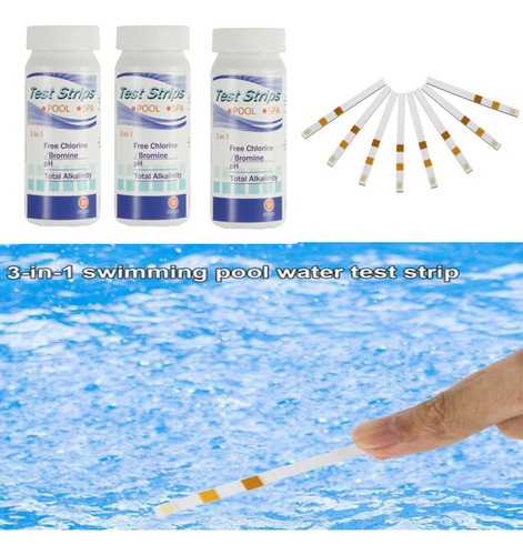 Tiras De Prueba De Ph J 3 En 1 Para Piscina, Spa, Spa, Fácil
