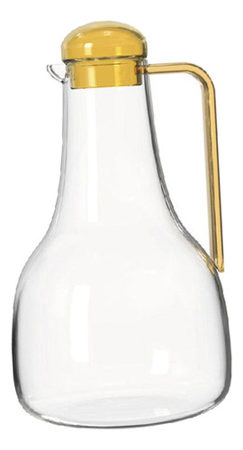 Olla De Agua De Vidrio Reutilizable Fresca 1300ml Amarillo